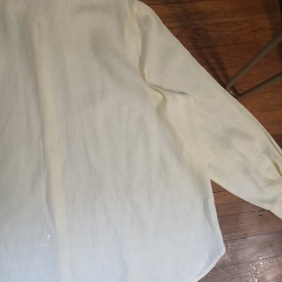 J. JILL love linen button front shirt in sunlight (XL) - Picture 9 of 14